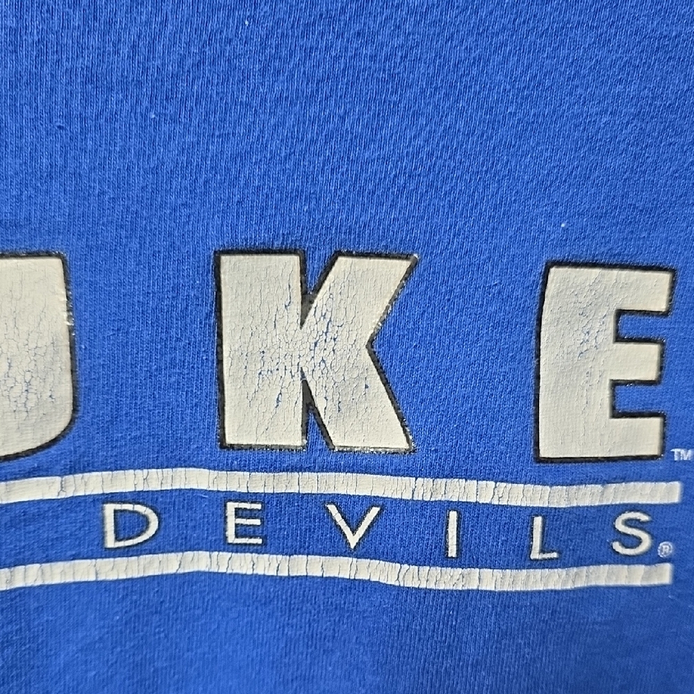 Vintage Foot Locker Duke Blue Devils Mens Womens Short Sleeve T-Shirt Retro 90s - Picture 7 of 11